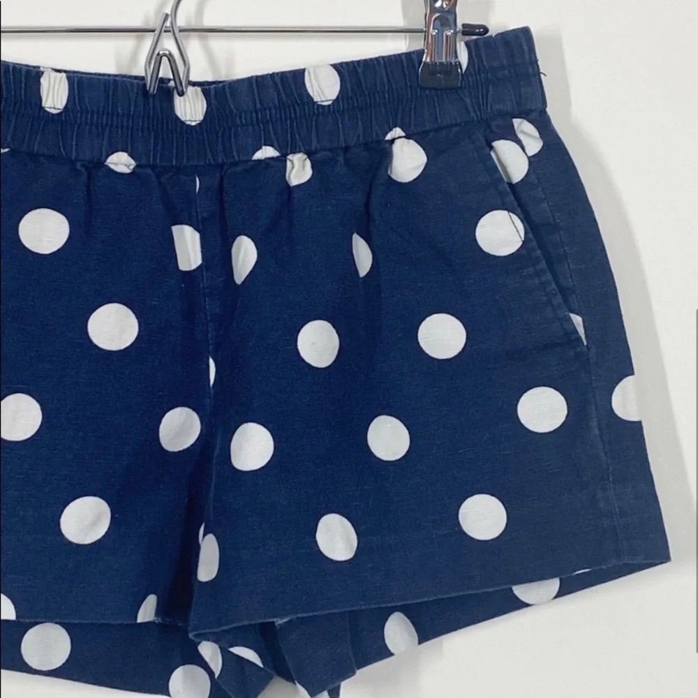 J Crew Blue Polka Dots Shorts Size 4 - Picture 3 of 6